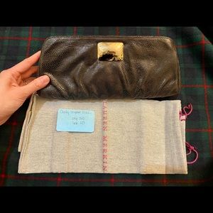 Lauren Merkin Crosby serpent leather purse